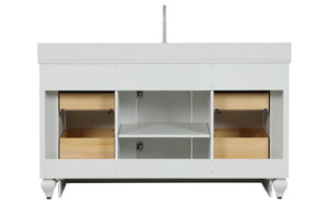 Winston 60" Single Sink Vanity with White Quartz Top