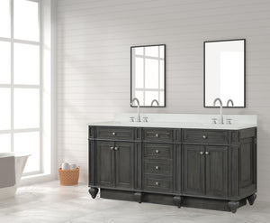 Winston 72" Double Sink Vanity with White Quartz Top