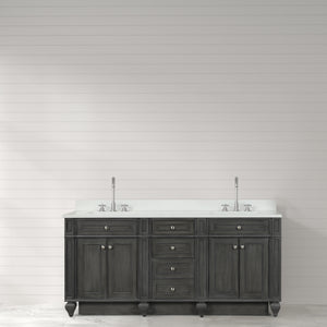 Winston 72" Double Sink Vanity with White Quartz Top