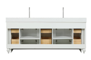 Winston 84" Double Sink Vanity with White Quartz Top
