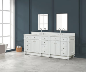 Winston 84" Double Sink Vanity with White Quartz Top