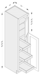 Cab-Tec Shaker Moss Pantry Cabinet - WP1884