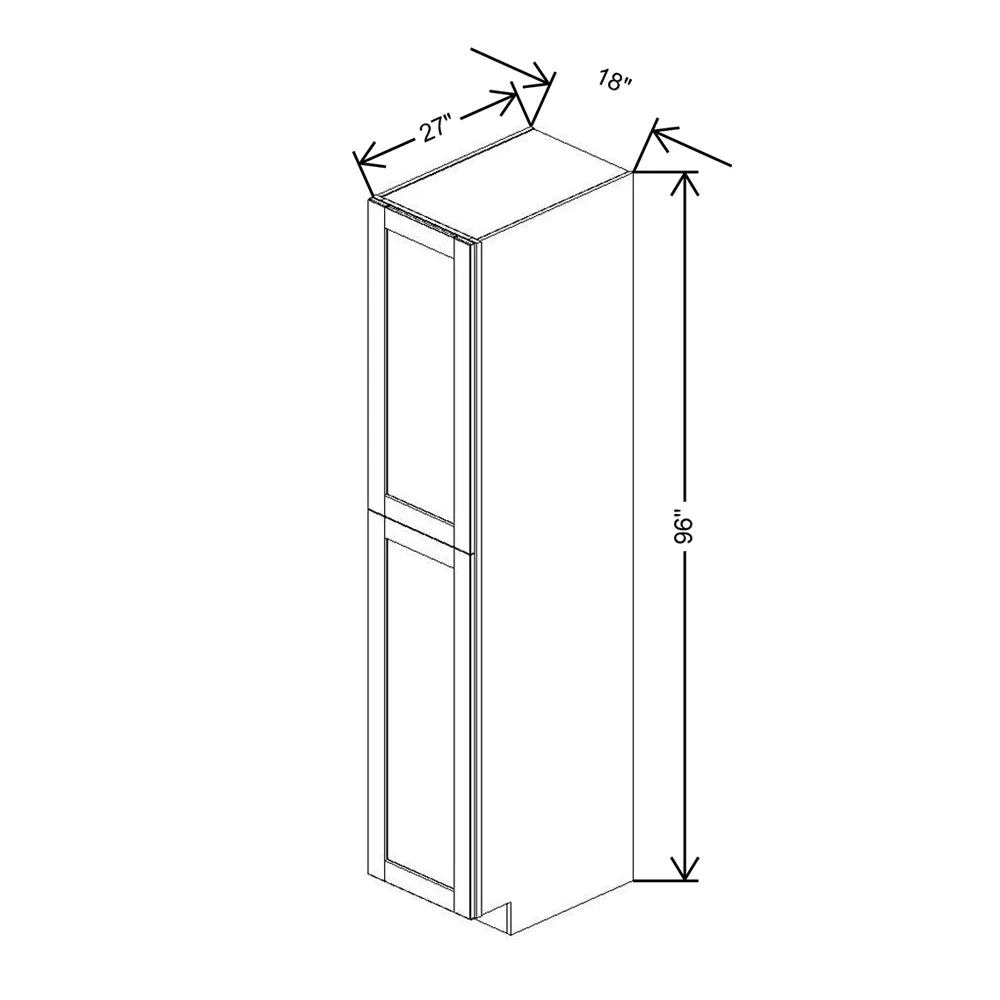 Sage 18" Wide × 96" High Pantry Cabinet - J&K Cabinetry