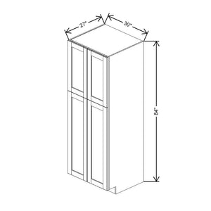 Dove 30" Wide × 84" High Pantry Cabinet - J&K Cabinetry