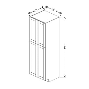 Sage 30" Wide × 90" High Pantry Cabinet - J&K Cabinetry