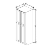 Charcoal 30" Wide × 90" High Pantry Cabinet - J&K Cabinetry