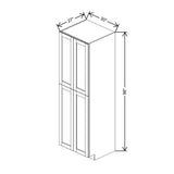 Mahogany 30" Wide × 96" High Pantry Cabinet - J&K Cabinetry
