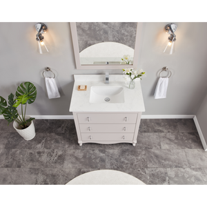 Legion Furniture 36" DREAMY WHITE FINISH SOLID WOOD SINK VANITY WITH 1" ARTIFICIAL STONE TOP WS2512-36-DW