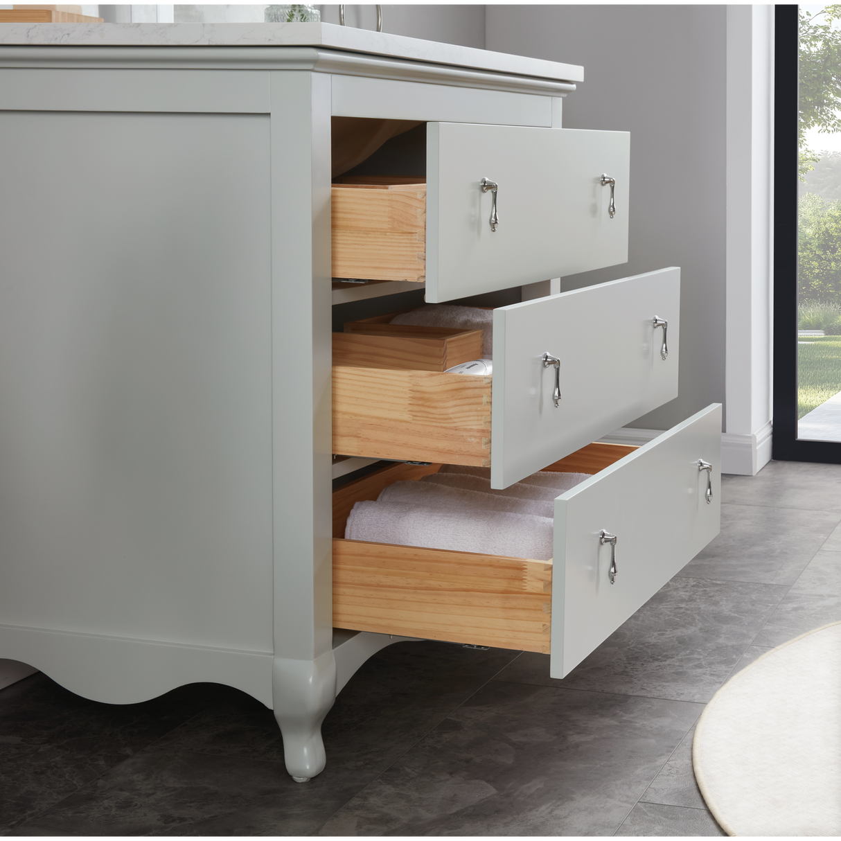 Legion Furniture 36" SILVER STRAND FINISH SOLID WOOD SINK VANITY WITH 1" ARTIFICIAL STONE TOP WS2512-36-SS