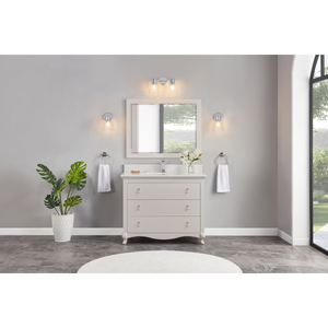 Legion Furniture 42" DREAMY WHITE FINISH SOLID WOOD SINK VANITY WITH 1" ARTIFICIAL STONE TOP WS2512-42-DW