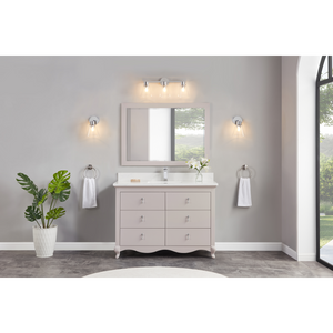 Legion Furniture 48" DREAMY WHITE FINISH SOLID WOOD SINK VANITY WITH 1" ARTIFICIAL STONE TOP WS2512-48-DW