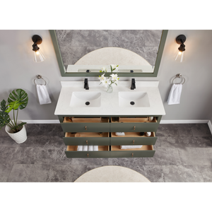 Legion Furniture 60" PEWTER GREEN FINISH SOLID WOOD SINK VANITY  WITH 1' ARTIFICIAL STONE TOP WS2512-60-PG