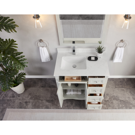 Legion Furniture 36" SILVER STRAND FINISH SOLID WOOD SINK VANITY WITH 1" ARTIFICIAL STONE TOP WS2514-36-SS