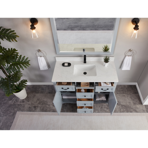 Legion Furniture 48" CADET FINISH SOLID WOOD SINK VANITY  WITH 1' ARTIFICIAL STONE TOP WS2514-48-CD