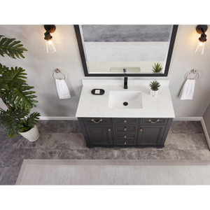 Legion Furniture 48" DREAMY WHITE FINISH SOLID WOOD SINK VANITY WITH 1" ARTIFICIAL STONE TOP WS2514-48-TB
