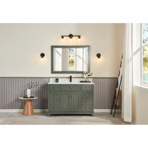 Legion Furniture 48" PEWTER GREEN FINISH SOLID WOOD SINK VANITY  WITH 1' ARTIFICIAL STONE TOP WS2515-48-PG