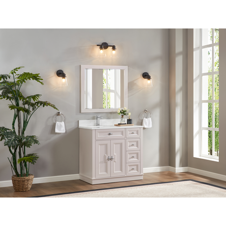Legion Furniture 36" DREAMY WHITE FINISH SOLID WOOD SINK VANITY  WITH 1' ARTIFICIAL STONE TOP WS2516-36-DW