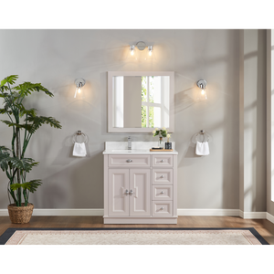 Legion Furniture 36" DREAMY WHITE FINISH SOLID WOOD SINK VANITY  WITH 1' ARTIFICIAL STONE TOP WS2516-36-DW