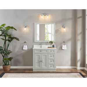 Legion Furniture 36" SILVER STRAND FINISH SOLID WOOD SINK VANITY WITH 1" ARTIFICIAL STONE TOP WS2516-36-SS