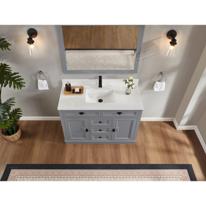Legion Furniture 48" CADET FINISH SOLID WOOD SINK VANITY  WITH 1' ARTIFICIAL STONE TOP WS2516-48-CD