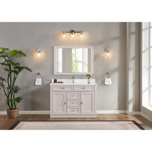 Legion Furniture 48" DREAMY WHITE FINISH SOLID WOOD SINK VANITY  WITH 1' ARTIFICIAL STONE TOP WS2516-48-DW