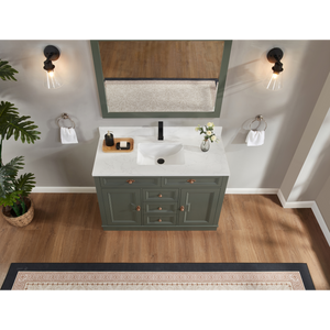 Legion Furniture 48" PEWTER GREEN FINISH SOLID WOOD SINK VANITY  WITH 1' ARTIFICIAL STONE TOP WS2516-48-PG