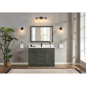 Legion Furniture 48" PEWTER GREEN FINISH SOLID WOOD SINK VANITY  WITH 1' ARTIFICIAL STONE TOP WS2516-48-PG