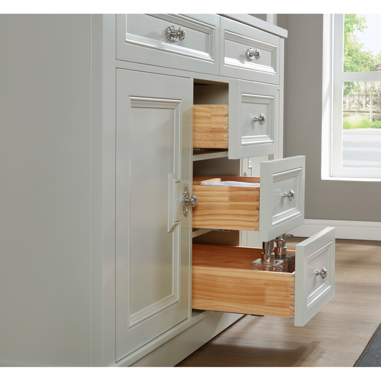 Legion Furniture 48" SILVER STRAND FINISH SOLID WOOD SINK VANITY WITH 1" ARTIFICIAL STONE TOP WS2516-48-SS