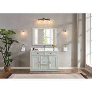 Legion Furniture 48" SILVER STRAND FINISH SOLID WOOD SINK VANITY WITH 1" ARTIFICIAL STONE TOP WS2516-48-SS