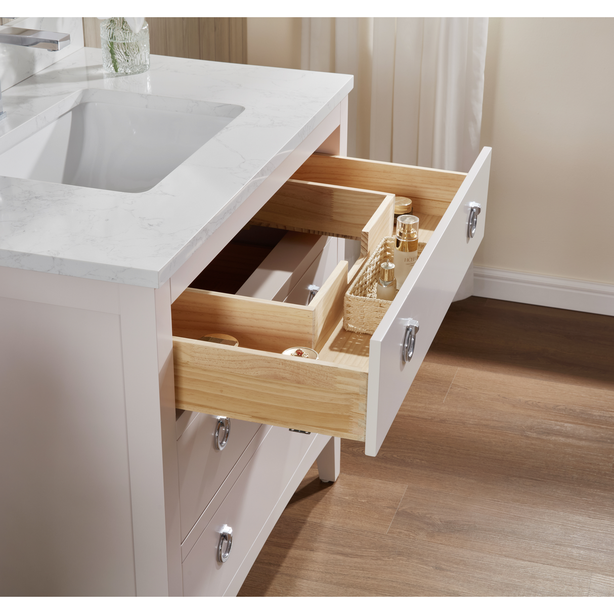 Legion Furniture 36" DREAMY WHITE FINISH SOLID WOOD SINK VANITY  WITH 1' ARTIFICIAL STONE TOP WS2518-36-DW
