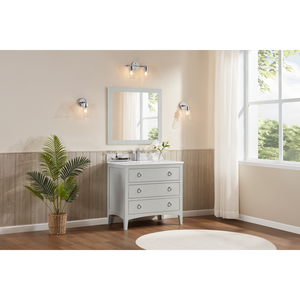 Legion Furniture 36" SILVER STRAND FINISH SOLID WOOD SINK VANITY WITH 1" ARTIFICIAL STONE TOP WS2518-36-SS