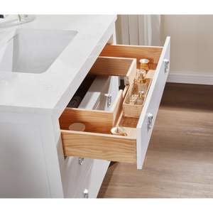 Legion Furniture 36" WHITE FINISH SOLID WOOD SINK VANITY WITH 1" ARTIFICIAL STONE TOP WS2518-36-W