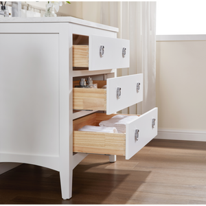 Legion Furniture 36" WHITE FINISH SOLID WOOD SINK VANITY WITH 1" ARTIFICIAL STONE TOP WS2518-36-W