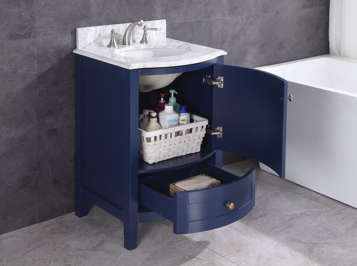 Legion Furniture 24" BLUE BATHROOM VANITY WITHOUT MIRROR - PVC WT9309-24-B-PVC
