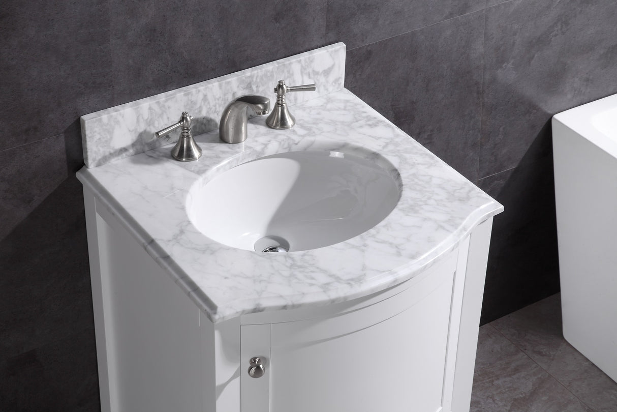 Legion Furniture 24" WHITE BATHROOM VANITY - PVC WT9309-24-W-PVC