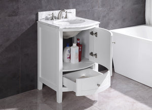 Legion Furniture 24" WHITE BATHROOM VANITY - PVC WT9309-24-W-PVC