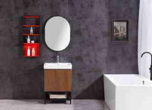 Legion Furniture 24" BATHROOM VANITY WITH MIRROR AND SIDE CABINET- PVC WT9324-24-PVC
