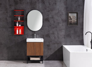 Legion Furniture 24" BATHROOM VANITY WITH MIRROR AND SIDE CABINET- PVC WT9324-24-PVC