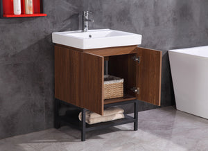 Legion Furniture 24" BATHROOM VANITY WITH MIRROR AND SIDE CABINET- PVC WT9324-24-PVC