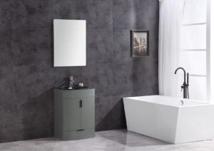 Legion Furniture 24" PEWTER GREEN BATHROOM VANITY - PVC WTM8130-24-PG-PVC