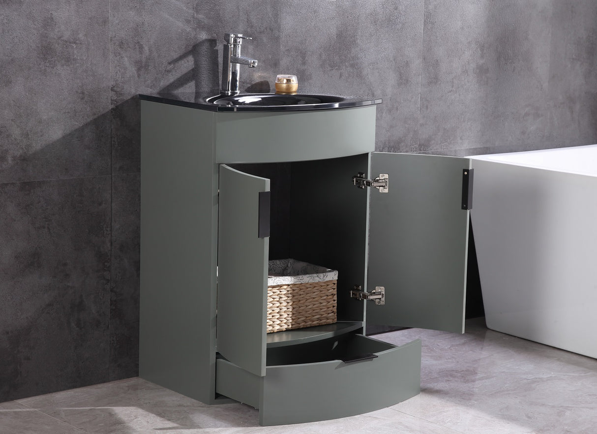 Legion Furniture 24" PEWTER GREEN BATHROOM VANITY - PVC WTM8130-24-PG-PVC