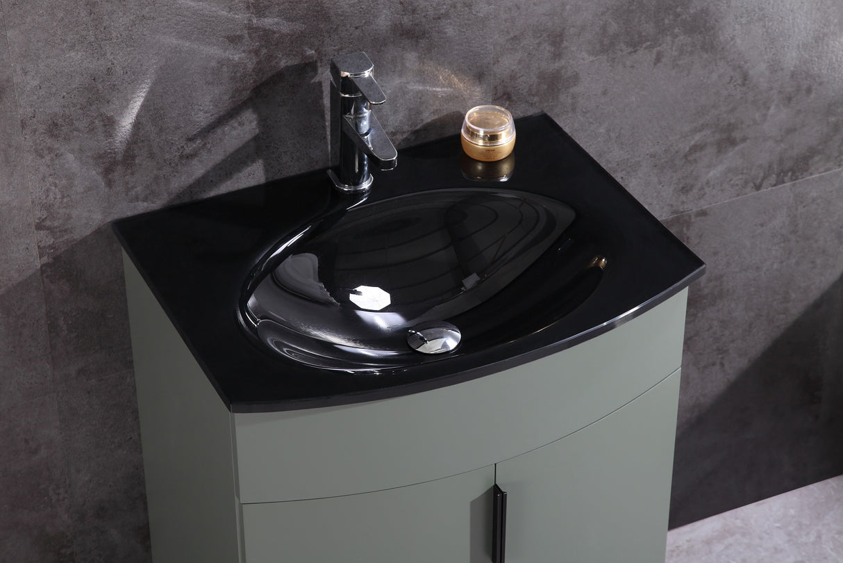 Legion Furniture 24" PEWTER GREEN BATHROOM VANITY - PVC WTM8130-24-PG-PVC