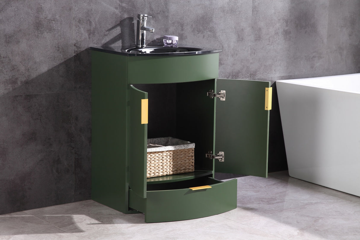 Legion Furniture 24" VOGUE GREEN BATHROOM VANITY - PVC WTM8130-24-VG-PVC