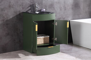 Legion Furniture 24" VOGUE GREEN BATHROOM VANITY - PVC WTM8130-24-VG-PVC