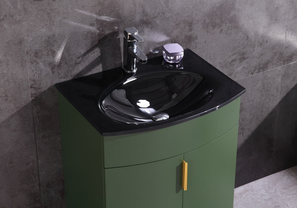 Legion Furniture 24" VOGUE GREEN BATHROOM VANITY - PVC WTM8130-24-VG-PVC