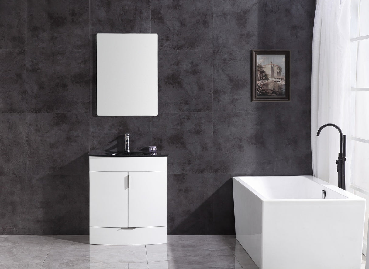 Legion Furniture 30" WHITE BATHROOM VANITY - PVC WTM8130-30-W-PVC