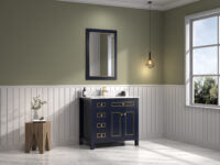 Legion Furniture 36" BLUE FINISH SINK VANITY CABINET WITH CARRARA WHITE TOP WV2236-B