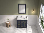 Legion Furniture 36" BLUE FINISH SINK VANITY CABINET WITH CARRARA WHITE TOP WV2236-B
