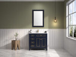 Legion Furniture 36" BLUE FINISH SINK VANITY CABINET WITH CARRARA WHITE TOP WV2236-B