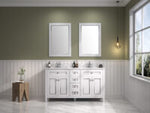 Legion Furniture 60" WHITE FINISH SINK VANITY CABINET WITH CARRARA WHITE TOP WV2260-W